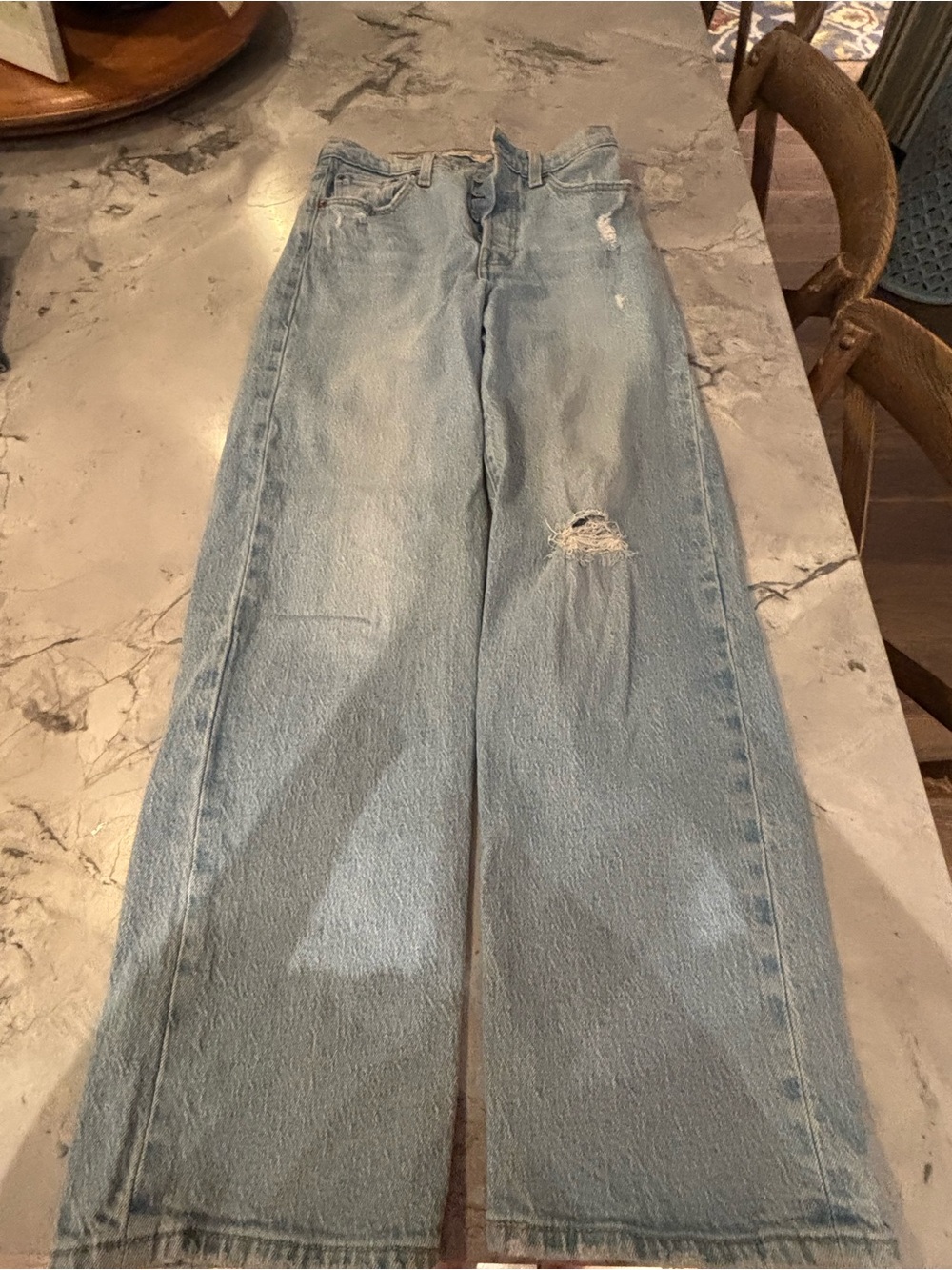 Levi's Light Blue Wide-Leg High-Rise Jeans
